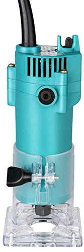 Fresadora de Madera Rebajadora Eléctrica, Máquina enrutadora de madera de 450W, recortadora eléctrica for carpintería, grabado, tallado en madera, fresado, herramientas de corte, herramientas eléctric