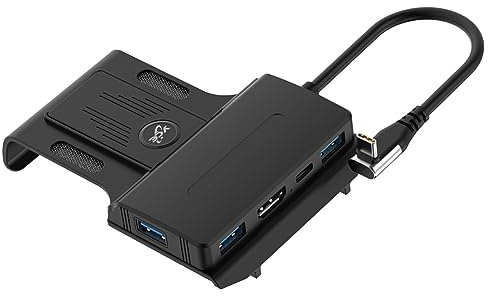 Estación de acoplamiento portátil de escritorio 5 en 1, 4K a 60 Hz, accesorios de base de carga de 100 W PD, adecuado para SteamDeck, base de sobremesa portátil, soporte para periféricos, accesorios