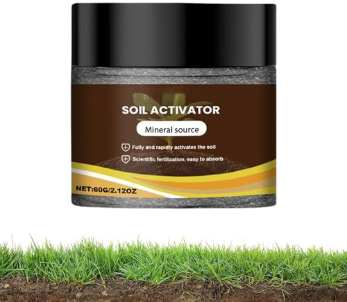 Soil Activator for Plants - Activator Mineral Source | Natural Nutrients 60G Fertilizer for Bean Flower Fruit Evergreen Trees Garden Quick Start Planting Houseplants Vegetable