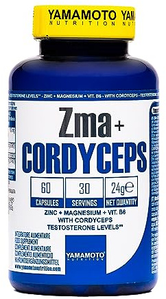 YAMAMOTO NUTRITION Zma + CORDYCEPS 60 capsule, integratore che supporta la fertilità, il benessere maschile e ridurre la stanchezza