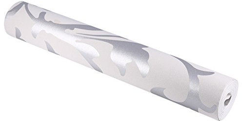 Joyzan Carta da Parati in Nastro 3D, Carta da Parati barocca Rimovibile con Bastoncini a Buccia, per Soggiorno familiare, Sala da Pranzo, Camera da Letto Bar