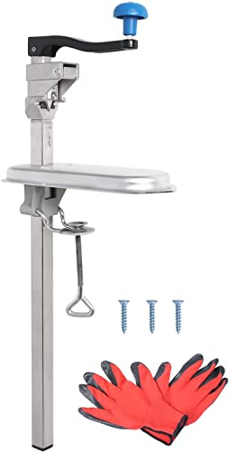 Apriscatole da Banco in Acciaio Inossidabile, Apribarattoli da Tavolo per Lattine Fino a 46 cm di Altezza, Apriscatole Professionale da Banco per Ristoranti Hotel da Poweka