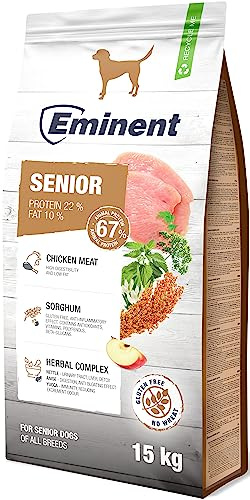 Eminent Senior High Premium – Glutenfreie Vollnahrung für ältere Hunde Aller Rassen | Mit 73% tierischem Eiweiß, L-Carnitin & Chondroprotektiva 15kg
