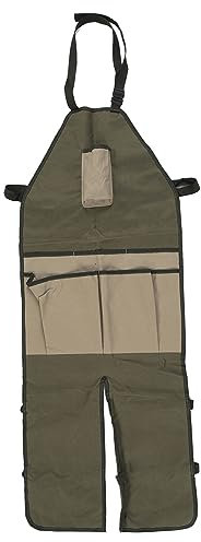 Pssopp Tablier de Jambières de Jardin, Tablier de Protection de Jambe de Poche Spacieux et Confortable, Tissu Oxford pour Le Travail du Bois