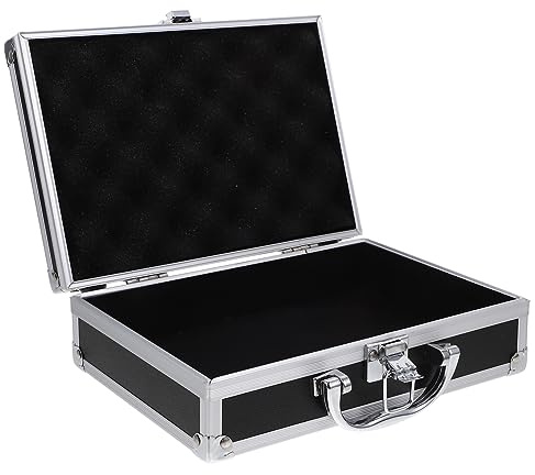 TOYANDONA Mallette de Rangement Boîte à Outils Robuste en Alliage D'aluminium Portable Facile à Transporter et Ouvrir, Maison Bureau