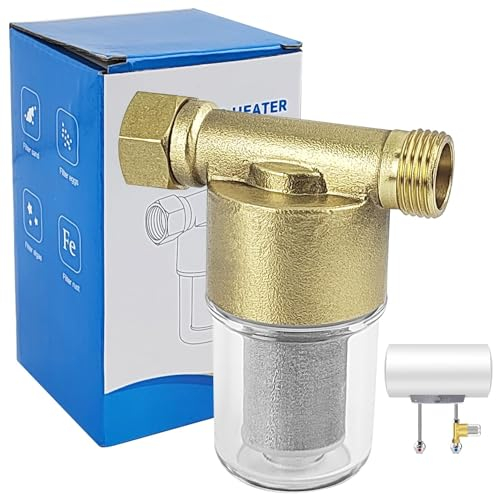 Filtro fino reutilizable, filtro de agua para casa, filtro sedimentos, filtro agua entrada general, para la tubería de agua para cabezales de ducha, calentadores de agua, purificadores de agua