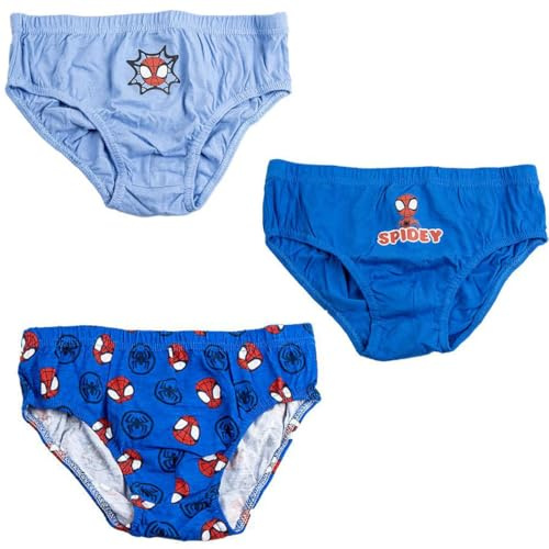 CERDÁ Life'S Little Moments - Pack Calzoncillos Single Jersey - 3 Piezas - Spidey - 100% Algodón - Calzoncillos Cómodos - Estampado de Sus Personajes Favoritos - Producto Original
