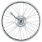 cyclingcolors 1x Fahrrad Vorderrad Felge Komplette Rand Radius Nabe für Elektrofahrrad VAE Größe 20 Mit bürstenlosem 24V Motor Aluminium Spezifischer Achsabstand für Falträder
