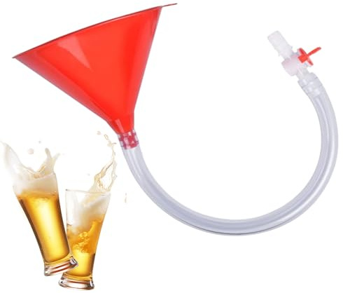 Hitburu Bier Trichter,Partygetränk Trichter Mit Ventil - Trinkgefäß Mit Schlauch Auslaufsicher Als Spielrequisite Für Gruppenfeste Grillpartys Strandausflüge Und Frühlingsferien