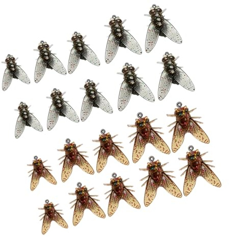 Oxtxuzdm Lot de 20 appâts de pêche à la mouche Appâts souples avec crochets Appâts artificiels pour truite Swimbaits pour accessoires de pêche en plein air