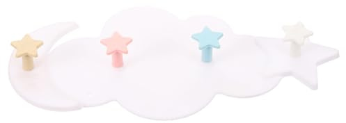 Toyvian Crochet Mural Bois Forme de Nuageux Décor Adorable pour Chambre Porte-manteau Suspendu sans Perçage pour Entrée et Salle de Bain