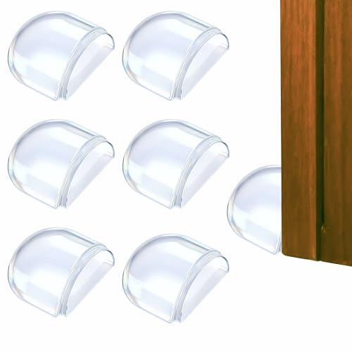 Tope Puerta Adhesivo Transparente | Pack de 6 Topes Para Puertas Suelo | Amortiguadores Antigolpes Duraderos para Puertas de Madera, Vidrio o Metal | Fácil Instalación y Diseño Discreto