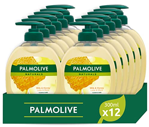 Palmolive Flüssigreiniger für die Hände, ohne Milch und Honig, Reinigung und Pflege für die Hände, 12 Flaschen à 300 ml