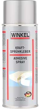 500 ML WINKEL Kraftsprühkleber, Haftspray Power Sprühkleber Für Papier, Pappe, Karton, Holz, dünne Platten, Kork, Leder, Textilien, Weichschaum, Hartschaum (z.B. Stropor), Gummi, Polstergummi