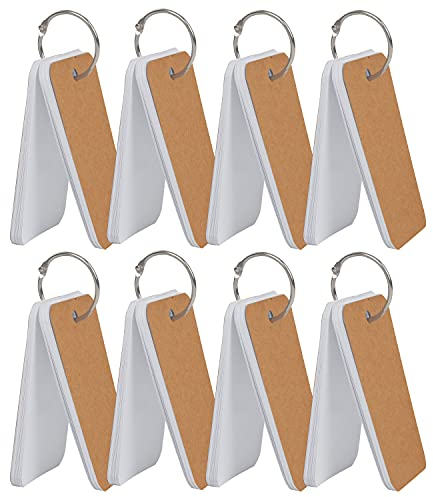 Belle Vous 12er Pack Blanko Karten Kleine Karteikarten Weiß Kraftpapier mit Ringbuch Karteikarten L5,6 x B8,9 cm - 50 Karteikarten Klein Studium, Lernen, Gedächtnis, Lesezeichen & DIY Grußkarte