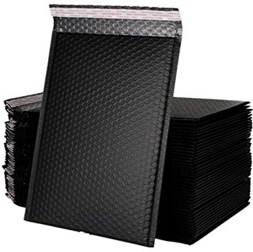 STOBOK à Bulles Noir 25Pcs Enveloppes à Bulles Noires Antichoc Poly D'emballage de Express Sacs D'expédition Auto-Scellés Enveloppes Rembourrées- 33X25x0. 3 Cm