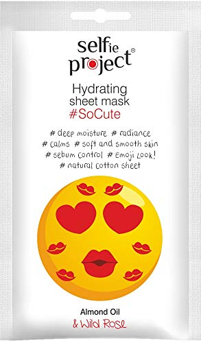 Selfie Project Emoji Mask, Hydrating sheet mask #SoCute, 15 ml
