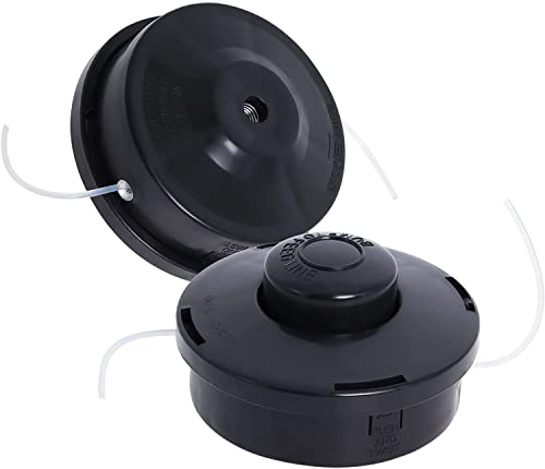 Poweka Têtes de Débroussailleuse Universelle M10 x 1,25, Tête de Bobine de Débroussailleuse à Essence Universelle Compatible avec Coupe-bordure Électrique Débroussailleuse Essence de Jardin (2 Pièces)