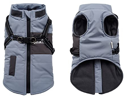 Lairle Hundemantel Winter Hundejacke Hundegeschirr Mantel Welpenmantel Jacke Weste Kleidung Kleines Hundegeschirr Hundemäntel für kleine mittelgroße Hunde