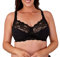 Women's Total Support Non Wired Lace Full Cup Non Padded Soft Cup Bra (Black, 38F)