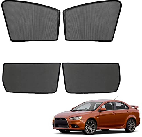 ZJIEX Pare Soleil Voiture Bébé Enfant Protection UV pour Fenêtres Pare-Soleil de Fenêtre Latérale pour Lancer 2007-2016 Magnétique Rideau Housses,Front-Window+Rear-window-4PCS