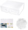White Large Gift Boxes with Ribbon for Present 22x16x6 cm, Gift Packaging Box with Greeting Card Shredded Paper for Present Birthday Wedding Anniversary Festival