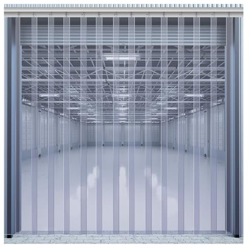 Tenda a strisce in plastica per magazzini, celle frigorifere, trasparente, isolata, facile installazione, adatta per porte da 0,75 x 2 m