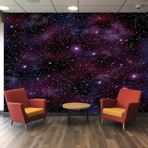Wallpaper Galaxy Wall Mural, Universe Space Starry Sky Photo Wallpaper for Living Room Bedroom, 250 x 175 cm WWQ