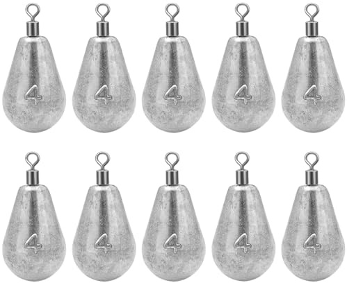 Long Casting Swivel Bell Sinkers Fishing Weights Drop Shot Weights with Swivels Fishing Lead Sinker 1/2oz 3/4oz 1oz 2oz 3oz(1/2oz-10pcs)