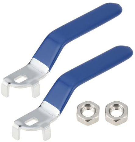 LT Easiyl 2 Manijas de Palanca de Cuarto de Vuelta de 10 X 6 Mm con Tuercas M10 para Válvula de Bola DN25