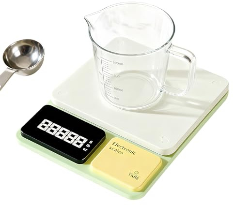 Wezalget Báscula De Cocina - 0,1 g Alta Precisión Función Tara | Báscula De Cocina Para Cocinar Y Hornear,Para Café, Pan, Condimentos, Postres, Hogar, Panadería, Restaurante, Catering, Camión