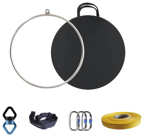 Aro de yoga aéreo, anillo acrobático giratorio de 360° para gimnasia, baile y pérdida de peso, incluye bolsa de almacenamiento