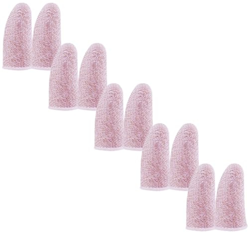 ibasenice 10 Pièces Manchons de Doigt Fibre pour Gaming Antidérapants et Résistants Transpiration Protection pour Bouts de Doigts Accessoires Mobiles pour Jeux Téléphoniques