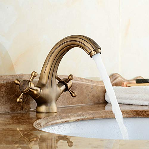 YHSGY Küchenarmatur Swan Style Bad Waschbecken Wasserhahn Hot Cold Mischbatterie Messing Messing Waschtischarmatur Golden/Chrom/Antik/Öl Schwarz Armaturen
