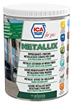 Ica For You IMV07 - Metallix Impregnante Finitura Metallizzato Ceroso All'Acqua per Legno, Max Resistenza Contro i Raggi UV, per Esterni o Interni, Blu Majorelle, 0.75 L - IMV07-0075