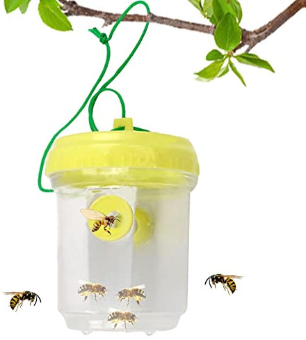 Trampa para Avispas para Exteriores, Respetuoso con el Medio Ambiente, Seguro para Colgar, eficiente Abejas con Doble Entrada para Jardines, Balcones, Granjas, Villas, Parques