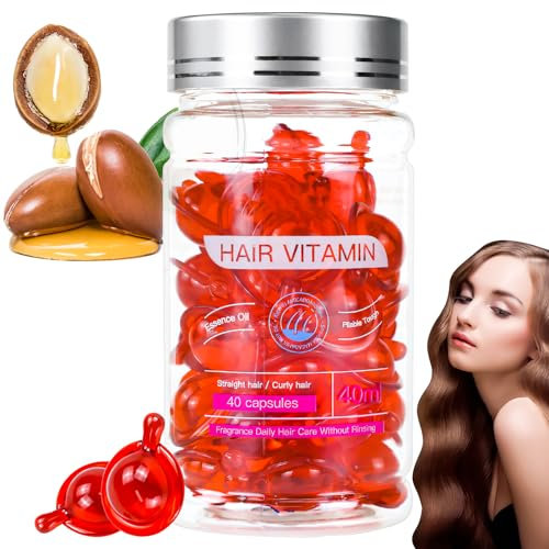 Recitem Vitamines capillaires - Sérum à la vitamine pour les cheveux - Hydratant, Anti-frisottis, Réparation des dommages - Huile essentielle (Style B)