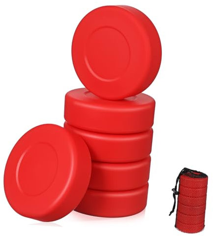 HANABASS 6 Stück blöder Puck Hockey Puck flitsch Hockey Eishockey-Puck streethockey Ball Hockeyball Puck für Eishockeyspiele Streethockeybälle Hockey-Pucks für Weiche Hockeybälle PVC