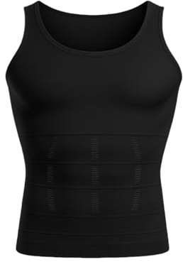 MEIION Débardeur Gainant Omeno Gilet de Compression Amincissant en Coton pour Hommes Shapewear sans Manches pour Une Silhouette élancée