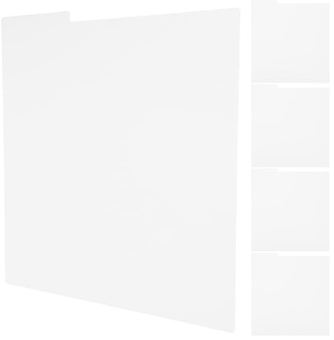 Operitacx Lot de 8 Séparateurs en Pvc Blanc pour Albums Vinyles et Bandes Dessinées, Format 330x317 Mm, Intercalaires Effaçables et Résistants, Organisateurs Pratiques pour Bureau, Maison