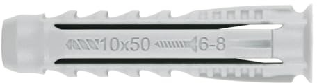 Tacos de expansión universales de 4 capas, 6 x 30 mm, 100 unidades de poliamida, tacos multiusos, tacos de nailon, tacos de plástico para hormigón, ladrillo, piedra natural y placas de yeso, fijación