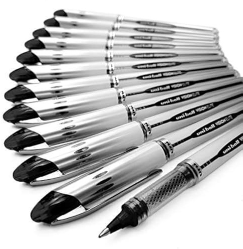 uni-ball Vision Elite - UB-200 - Liquid Ink Rollerball Pen - Box of 12 (Black)