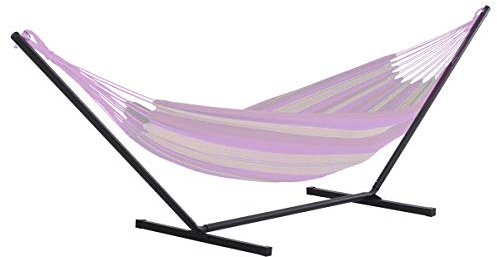 Outsunny Hängemattengestell für Hängematten Hängemattenständer mit Haken Garten Strand Metall 360 x 92 x 112 cm bis 120 kg