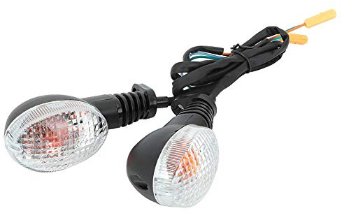 Yctze 2 uds intermitentes moto lámpara de señal de giro apta para modificación de motocicleta Para Ninja 250 (negro blanco) luz de señal de giro de motocicleta intermitente moto homologado