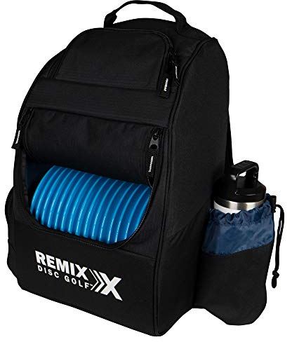 Remix Disc Golf Deluxe Rucksack Disc Golftasche, Schwarz