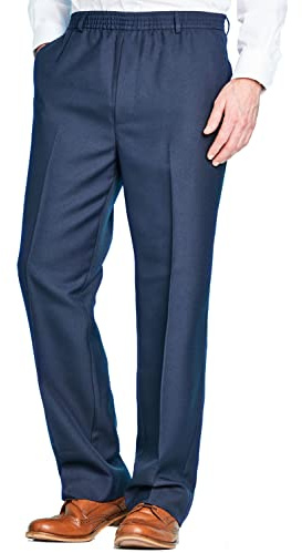 Chums Men's Pack of 2 Elasticated Waist Pull-On Trousers Navy