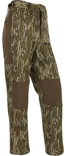Drake Waterfowl Men's Non-Typical Endurance Soft Shell Durable Fleece Lined Camo Mid Season Hunting Pants, Mossy Oak Original Bottomland, X-Large