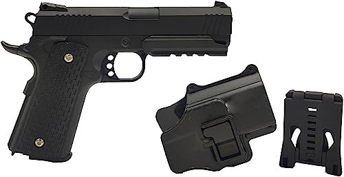 Saigo Defense Pistola de Muelle Hi-Capa 4.3 Estilo Airsoft/Color: Negro/Material: Metal/Potencia: 0.4 Joule(s) / Se suministra con Funda de cinturón CQC