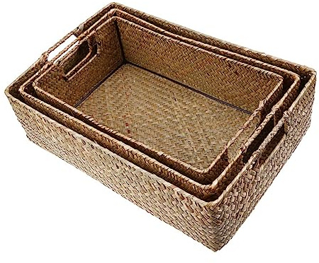 BESPORTBLE Cestas De Mimbre Para Guardar Cosas Bandeja De Mesa Tejida Poseedor Canasta De Dulces Cuenco De Frutas y Cestas Tejidas Para Almacenamiento Con Tapa Niño Bambú Bolsa De Té Colgante
