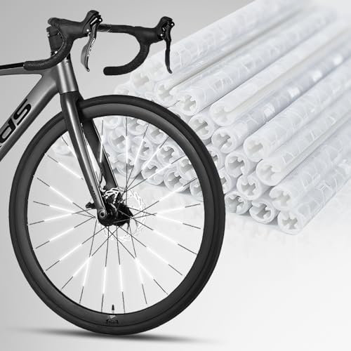 LATRAT 72 Stück Speichenreflektoren, 360 ° Sichtbarkeit und einfache Montage, für alle Standard-Fahrradspeichen, sicheres Fahren in der Nacht, einfache Montage